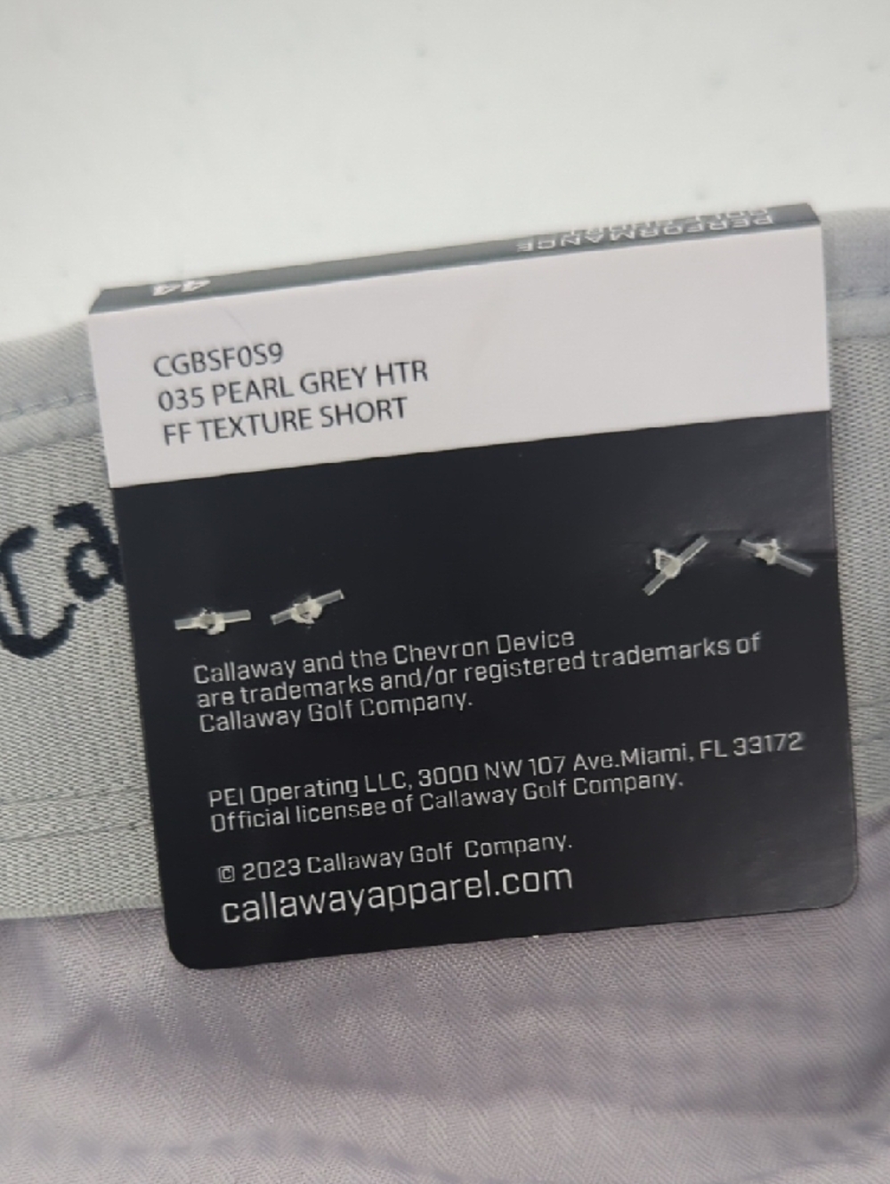 Callaway Light Gray Performance Golf Shorts - Picture 5 of 6